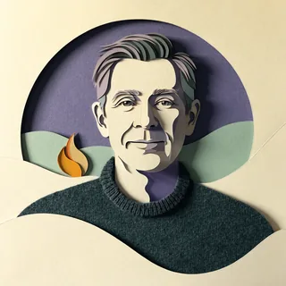Illustrert portrett av Ole Henrik Olsen Andreassen